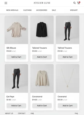 Mockup de tienda online e-commerce